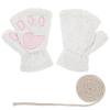 Tyqour 1 Paris Cat Paw Gloves Fingerless Furry Paws Cute Furry Costume White Gloves Kawaii Cat Glove for Women Girls Accessories for Cosplay Glove Novelty Clothing Hand Paw Gear view 1