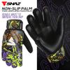 Shaz Soccer Goalkeeper Gloves for Kids Boys Children Youth,Funky Football Goalie Gloves Anti Slip 4mm Latex Palm with Strong Grip & Double Wrist Protection (Purple, Size 7 suitable for size S-M adult) view 2