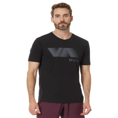 RVCA Men's VA RVCA Blur S/S Tee, Black 2, Medium