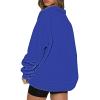 JOFOW 2024 Half Zip Long Sleeve Pullover Tops Women's sports half-zip warm sweatshirt vintage sweatshirts for women womens half zip sweatshirt (K-2,3X-Large) view 4