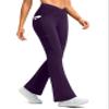 Women's Fleece Lined Pants Water Resistant Winter Thermal Flare Leggings Hiking Snow Pants for Women 4 Pockets(Purple 29-XXL) view 1