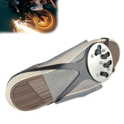 HFLWYWD Outdoor Skateboarding Bicycle Footbrake,Skateboard Accessories Friction Spark Tool Pad,Spark Grinding Ground Motorcycle Sole Shoe Cover Skateboard Set for Kids Adults (1pcs)