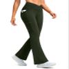 G Gradual Women's Fleece Lined Pants Water Resistant Winter Thermal Flare Leggings Hiking Snow Pants for Women 4 Pockets(Olive 31-M) view 1