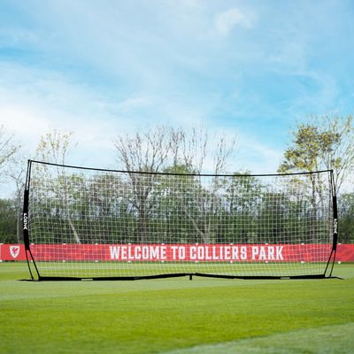FORZA Proflex Flat Soccer Goal [4 Size Options]  Portable Soccer Goal Net | Pop Up and Play in Minutes!  Optional Base Weights Included (with Weights, 24ft x 8ft)
