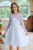 Arshiner Girls Open Front Bolero Shrug Kids Long Sleeve Cropped Elegant Cardigan Knit Sweater Light Purple for 10-11 Years view 2