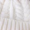 2PCS Parent-Child Knit Hat Family Matching Winter Warmer Hat Mother & Baby Crochet Beanie Ski Cap with Pom White view 4
