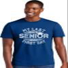 3X-Large Royal Mens Last First Day Senior Class 2025 High School College Deluxe Soft T-Shirt view 2