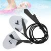 Dryland Cord with Hand Paddles, Swimming Arm Strength Trainer, Training Equipment, Swimming Exercise Bands, Stretch Powercord, Fitness Bands, White view 4