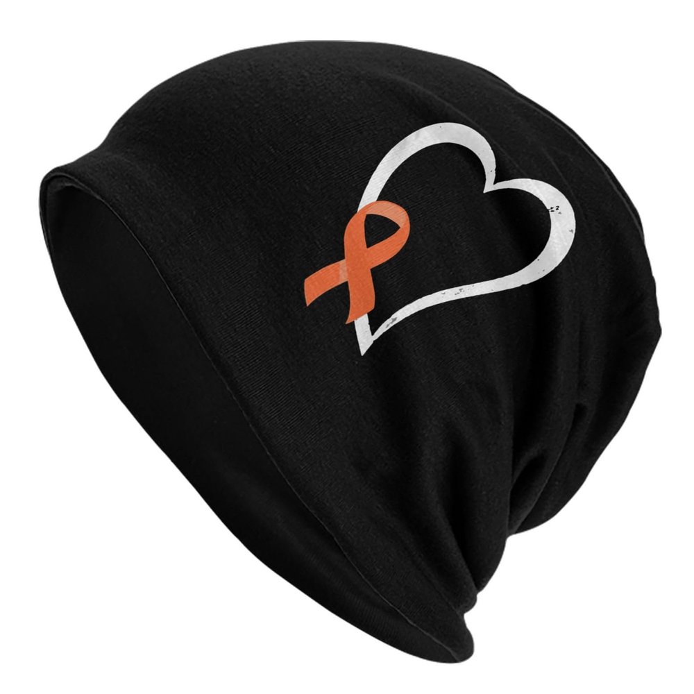 BUECDHYEI Leukemia Awareness Adult Knitted Hat Beanie Winter Warm Skull Hat - Men Women Black