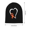 BUECDHYEI Leukemia Awareness Adult Knitted Hat Beanie Winter Warm Skull Hat - Men Women Black view 4