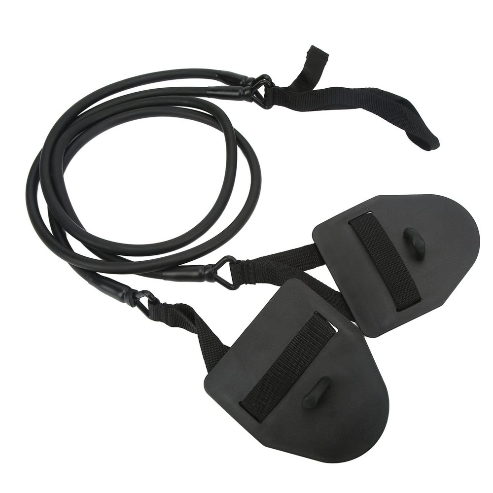 Dryland Powercord with Hand Paddles, Swimming Exercise Bands, Arm Strength Trainer, Fitness Bands for Swimming, Training Equipment, Stretch Cord