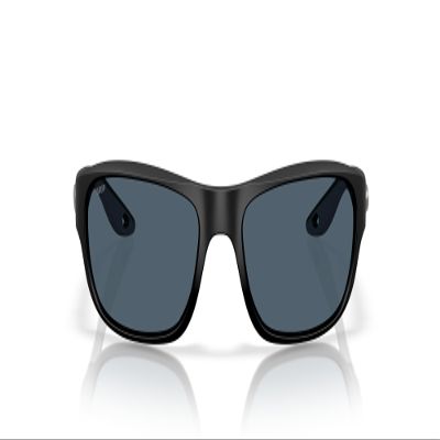 Costa Del Mar Clipperton Sunglasses, Matte Black/Grey Polarized 580P, 58 mm