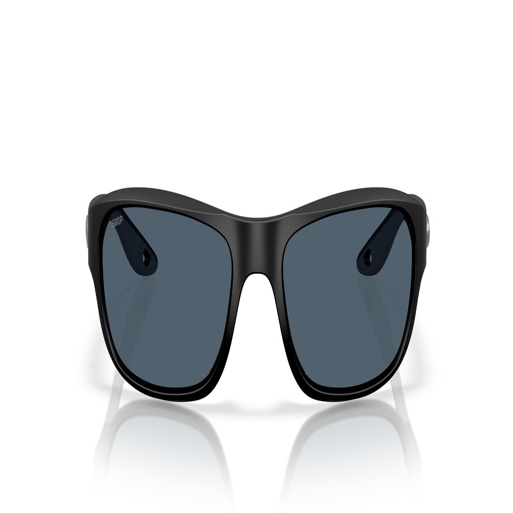 Costa Del Mar Clipperton Sunglasses, Matte Black/Grey Polarized 580P, 58 mm