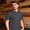 Vantage Apparel Men's Collegiate Premium Moisture Wicking Dark Gray Icon Polo, Mississippi State Bulldogs, Gray, Large view 3