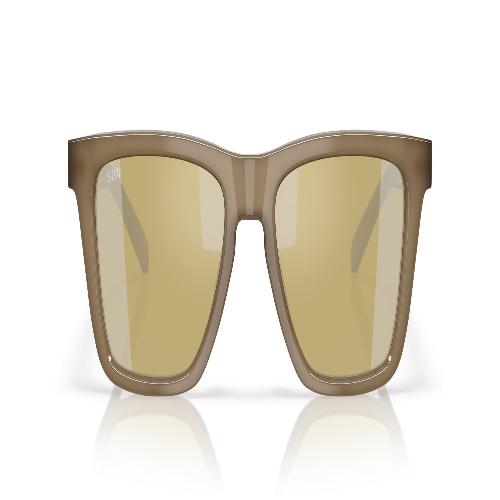 Costa Del Mar Keramas Sunglasses, Sea Foam/Sunrise Silver Mirrored Polarized 580G, 54 mm