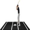 Baseball/Softball Batting Practice Batting Cage Hitting mat 6 Feet x 12 Feet Black Nylon Artificial Grass on 5MM Foam with Painted Home Plate.
