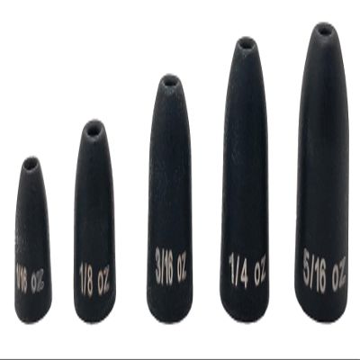 Departure Outdoors Tungsten Worm Weights - Black, 5/16 oz