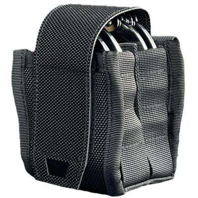 LUMERAM Heavy Duty Double Handcuff Pouch for Duty Belt - Perfect MOLLE Handcuff Case for Vest - Compatible with ASP/Hinged/Chain/Folding Rigid