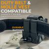 LUMERAM Heavy Duty Double Handcuff Pouch for Duty Belt - Perfect MOLLE Handcuff Case for Vest - Compatible with ASP/Hinged/Chain/Folding Rigid view 2