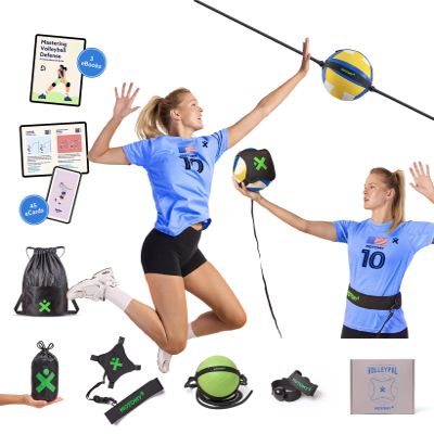 MOTOMY Volleyball Training Equipment Aid VolleyPal  Solo Rebounder Trainer for Serve, Spike, Set & Pass; Indoor and Outdoor Volleyball Practice Equipment Gear, Volleyball Gifts for Teen Girls