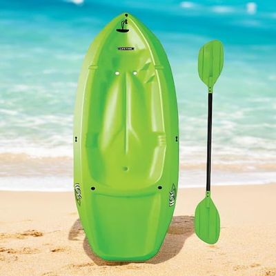 NineFit Basics The Wave 6' Youth Kayak with Paddle. Designed for Stability and Safety, It's The Perfect Choice for Youth Ready to Conquer The Water (Lime, 1 Pack)