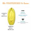 NineFit Basics The Wave 6' Youth Kayak with Paddle. Designed for Stability and Safety, It's The Perfect Choice for Youth Ready to Conquer The Water (Yellow, 2 Pack) view 2