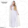 UNDERWRAPS Deluxe Cape with Hood - Halloween Capes with Hood for Adults (White Tulle Cape) view 2