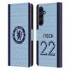 Head Case Designs Officially Licensed Chelsea Football Club Hakim Ziyech 2020/21 Players Away Kit Group 1 Leather Flip Case Compatible with Samsung Galaxy A35 5G view 1