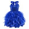 Royal Blue Tutu Dress for Girls Sequin Tulle Fairy Sneaker Ball Dresses for Toddler Kid Little Girl Fancy Sparkly Princess Mommy and Me Dresses Easter Graduation Birthday Outfit Size 11-12T view 4