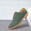 LUCKYTOWO Men's Fashion Sneakers Dress Shoes Casual Business Oxfords,Breathable Soft Sole Walking Shoes Lace Up Dress Shoes (Green,12.5) view 2
