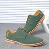 LUCKYTOWO Men's Fashion Sneakers Dress Shoes Casual Business Oxfords,Breathable Soft Sole Walking Shoes Lace Up Dress Shoes (Green,12.5) view 4