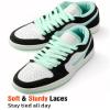 Handshop Wide Flat Athletic Shoelaces 5/16"(2 Pair) - Shoe Laces for Sneakers and Casual Shoes Replacements Mint Green 43 inch (110cm) view 3