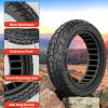 Cooryda 10X2.125 Off Road Tire for Electric Scooter Ninebot F20/F30/F40/F65, 10 inch Solid Rubber Tires for Front And Rear Solid Electric Scooter Tire Tubeless(Black 1pc) view 2