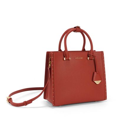 LA FESTIN Top Handle Handbags for Women Leather Daily Shoulder Bag Burgundy