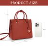 LA FESTIN Top Handle Handbags for Women Leather Daily Shoulder Bag Burgundy view 3