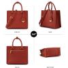 LA FESTIN Top Handle Handbags for Women Leather Daily Shoulder Bag Burgundy view 4