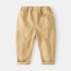 Baby Boys Toddler School Uniform Pants Elastic Waist Trousers with Pocket Solid Color Chino Pants (AG, 18-24 Months) view 2