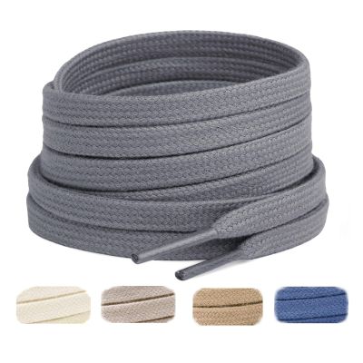 Handshop Wide Flat Athletic Shoelaces 5/16"(2 Pair) - Shoe Laces for Sneakers and Casual Shoes Replacements Dark Gray 60 inch (150cm)