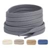 Handshop Wide Flat Athletic Shoelaces 5/16"(2 Pair) - Shoe Laces for Sneakers and Casual Shoes Replacements Dark Gray 60 inch (150cm) view 1
