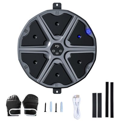 Music Boxing Machine, Smart Music Boxing Machine, Music Boxing Target, Rhythm Reaction Trainer, Wall Mounted Punching Trainer with 9 Speeds, 6-Target Boxing Machine, Electronic Boxing Equipment Home