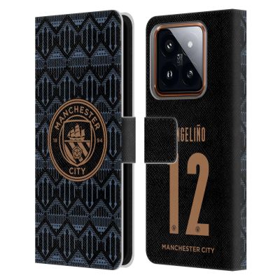Head Case Designs Officially Licensed Manchester City Man City FC Angelio 2020/21 Players Away Kit Group 2 Leather Book Wallet Case Cover Compatible with Xiaomi 14