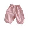 Little Boys Pull On Pants Toddler Baby Khaki Cargo Pants Loose Long Pant with Pockets Casual Fall (Pink, 3-6 Months) view 1