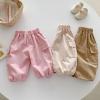 Little Boys Pull On Pants Toddler Baby Khaki Cargo Pants Loose Long Pant with Pockets Casual Fall (Pink, 3-6 Months) view 4