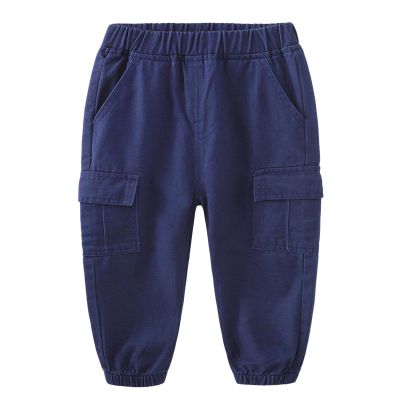 Toddler Boys Sweatpants Solid Cotton Elastic Waist Trousers Jogger Pants Casual Baby Athletic (Navy, 18-24 Months)
