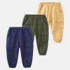 Toddler Boys Sweatpants Solid Cotton Elastic Waist Trousers Jogger Pants Casual Baby Athletic (Navy, 18-24 Months) view 2