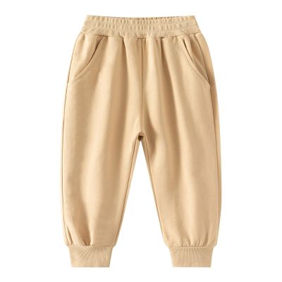 Toddler Baby Boy Girl Sweatpants Athletic Pants Solid Color Pull On Jogger Pants Infant Fall Toddler (Khaki, 2-3 Years)
