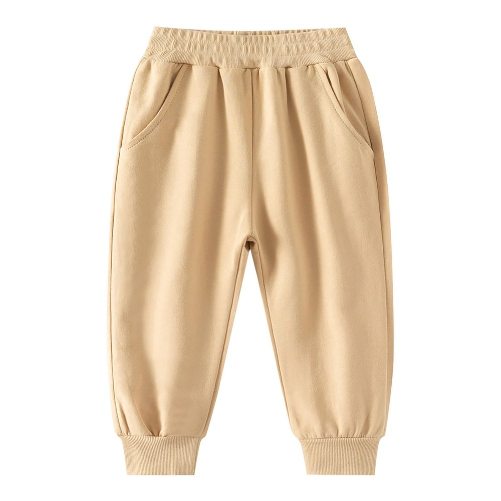 Toddler Baby Boy Girl Sweatpants Athletic Pants Solid Color Pull On Jogger Pants Infant Fall Toddler (Khaki, 2-3 Years)
