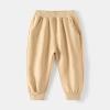 Toddler Baby Boy Girl Sweatpants Athletic Pants Solid Color Pull On Jogger Pants Infant Fall Toddler (Khaki, 2-3 Years) view 2