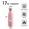 SMLIXE Personalized Custom Water Bottles 17oz 75 Pcs Stainless Steel Double Wall Insulated Leakproof Cups for Sports Outdoors With Colorful Text Logo Print in USA view 2