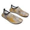Water Shoes for Women Men Quick-Dry Barefoot Water Sports Shoes Taupe and Yellow Sport Beach Swim Shoes view 1